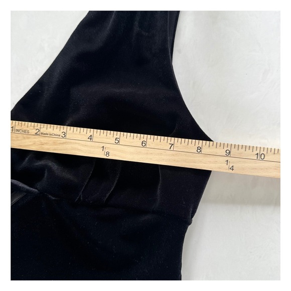 Vintage Robbie Bee Womens Velvet Whimsigoth Midi Dress Size 6 Black Fairy Grunge - Picture 10 of 11